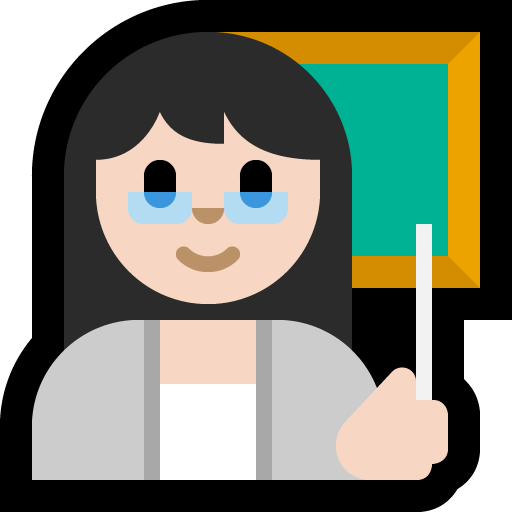 woman teacher: light skin tone — Microsoft