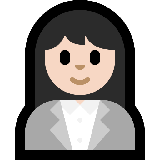 woman office worker: light skin tone — Microsoft