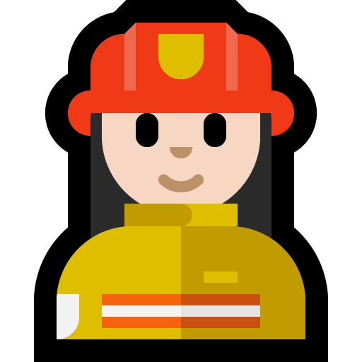 woman firefighter: light skin tone — Microsoft