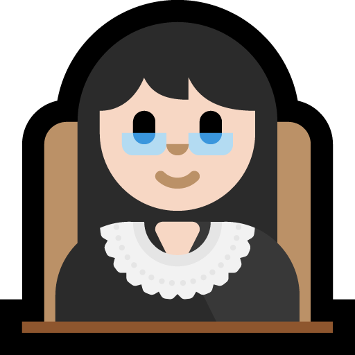 woman judge: light skin tone — Microsoft