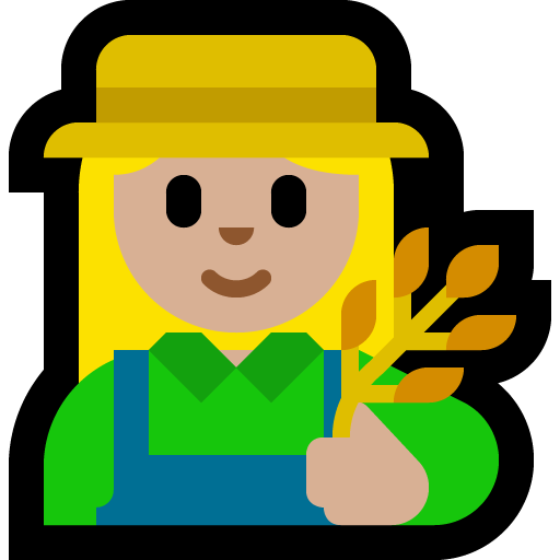 woman farmer: medium-light skin tone — Microsoft