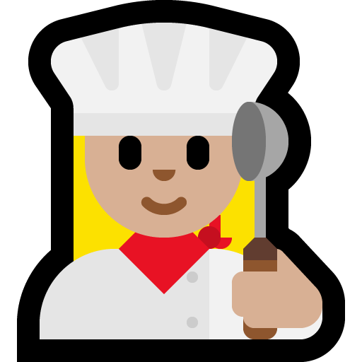 woman cook: medium-light skin tone — Microsoft