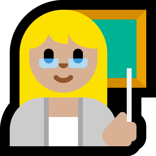 woman teacher: medium-light skin tone — Microsoft
