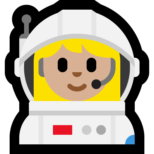 woman astronaut: medium-light skin tone — Microsoft
