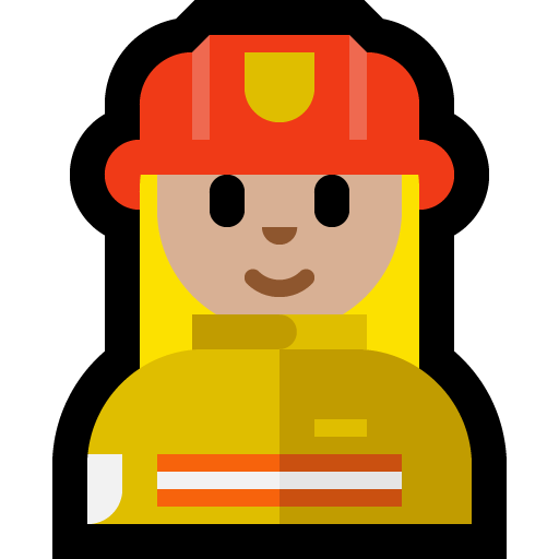woman firefighter: medium-light skin tone — Microsoft