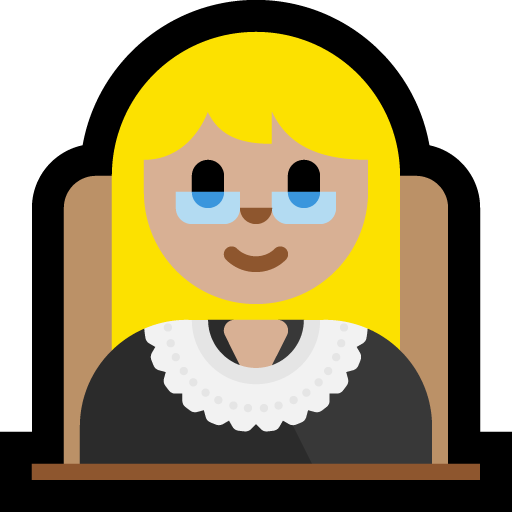 woman judge: medium-light skin tone — Microsoft