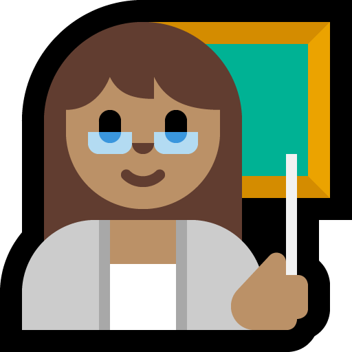 woman teacher: medium skin tone — Microsoft