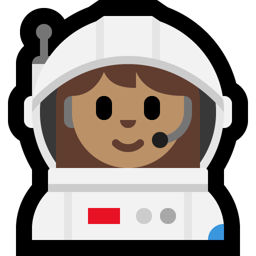 woman astronaut: medium skin tone — Microsoft