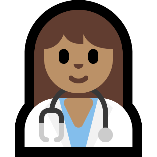 woman health worker: medium skin tone — Microsoft