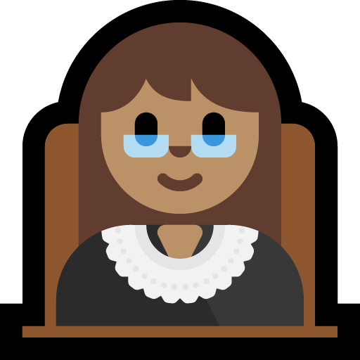 woman judge: medium skin tone — Microsoft