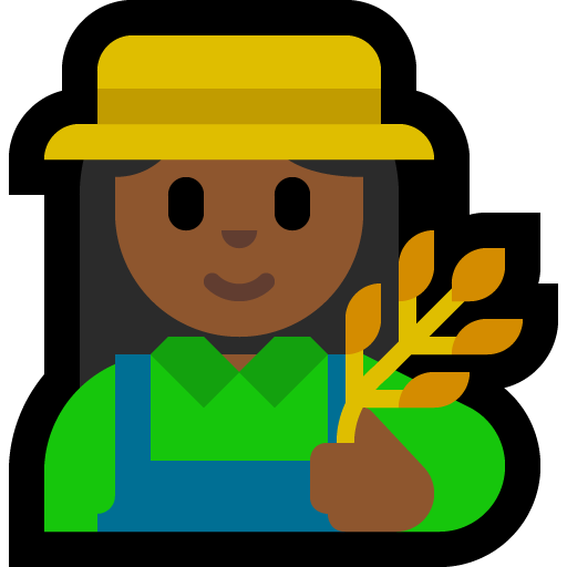 woman farmer: medium-dark skin tone — Microsoft