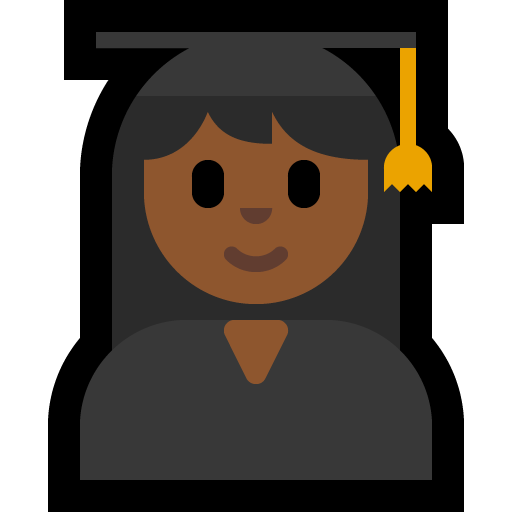 woman student: medium-dark skin tone — Microsoft