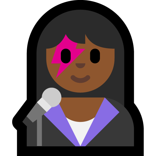 woman singer: medium-dark skin tone — Microsoft