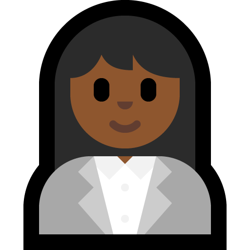 woman office worker: medium-dark skin tone — Microsoft