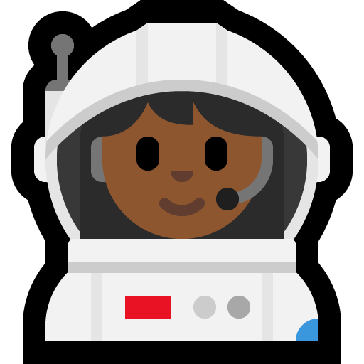 woman astronaut: medium-dark skin tone — Microsoft