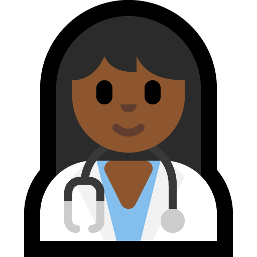 woman health worker: medium-dark skin tone — Microsoft