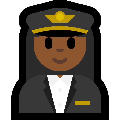 woman pilot: medium-dark skin tone — Microsoft