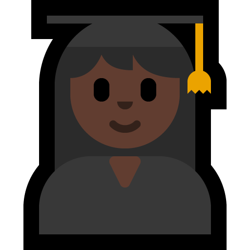 woman student: dark skin tone — Microsoft