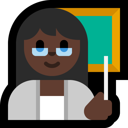 woman teacher: dark skin tone — Microsoft