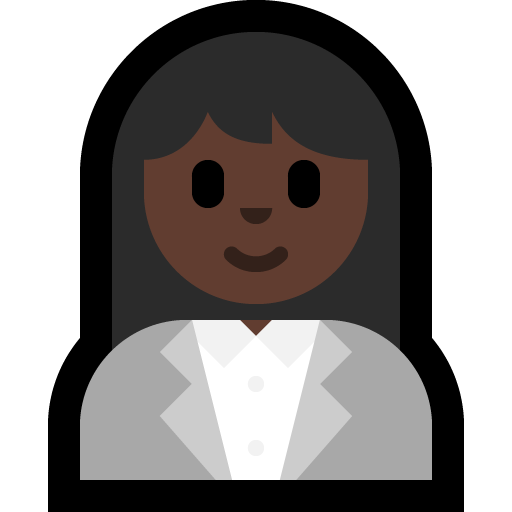 woman office worker: dark skin tone — Microsoft