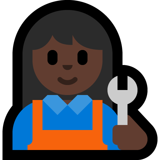 woman mechanic: dark skin tone — Microsoft
