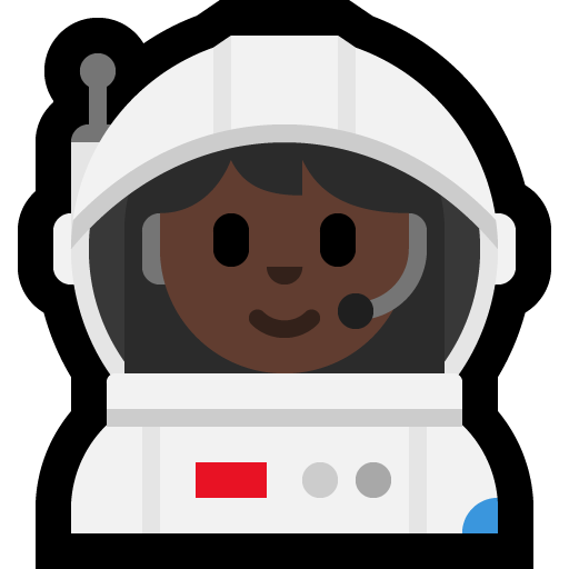 woman astronaut: dark skin tone — Microsoft