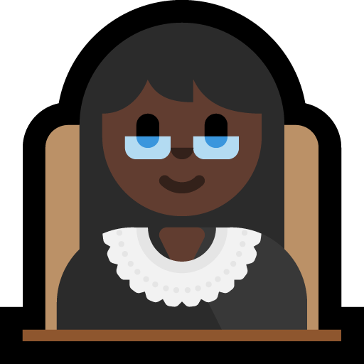 woman judge: dark skin tone — Microsoft