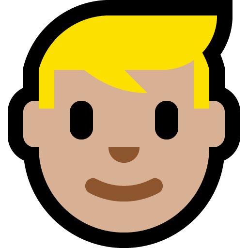man: medium-light skin tone, blond hair — Microsoft