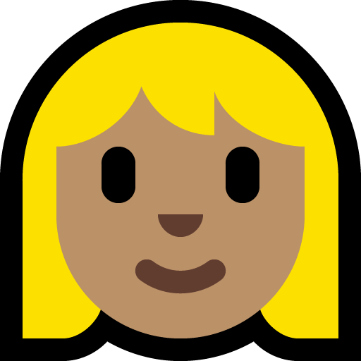 woman: medium skin tone, blond hair — Microsoft