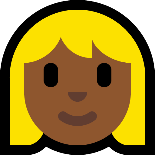 woman: medium-dark skin tone, blond hair — Microsoft