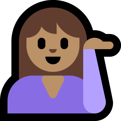 woman tipping hand: medium skin tone — Microsoft
