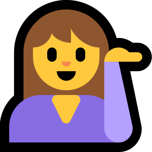 woman tipping hand — Microsoft