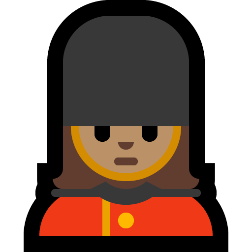 woman guard: medium skin tone — Microsoft