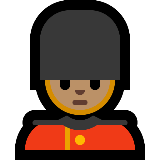 man guard: medium skin tone — Microsoft