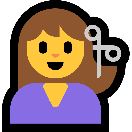 woman getting haircut — Microsoft