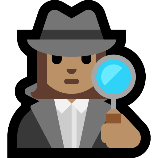 woman detective: medium skin tone — Microsoft