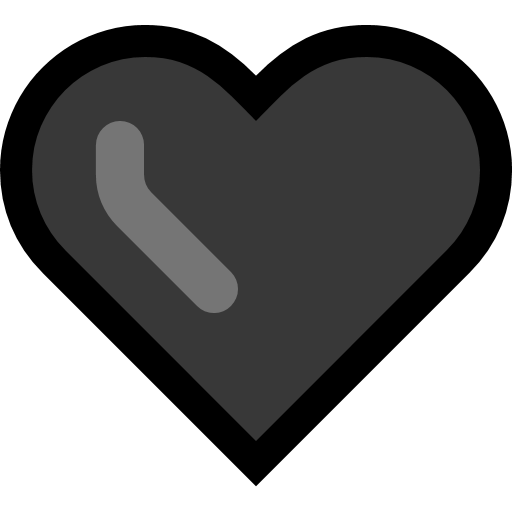 Corazón Negro as drawn by Microsoft in Windows 10 April 2018 Update