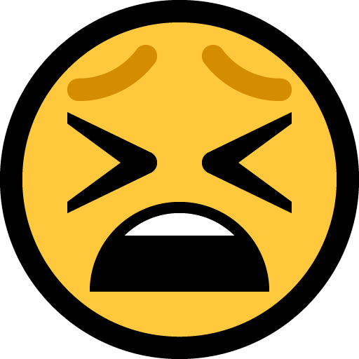 Tired Face as drawn by Microsoft in Windows 10 April 2018 Update