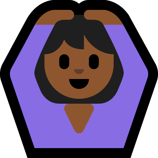 woman gesturing OK: medium-dark skin tone — Microsoft