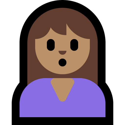 woman pouting: medium skin tone — Microsoft
