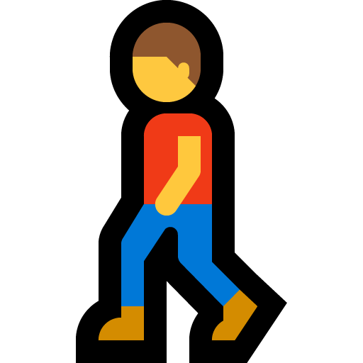 Person Walking as drawn by Microsoft in Windows 10 April 2018 Update