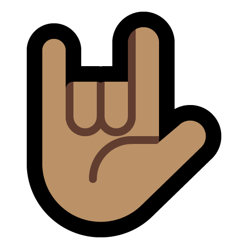 love-you gesture: medium skin tone — Microsoft