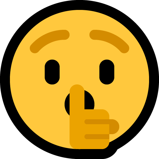 shushing face — Microsoft