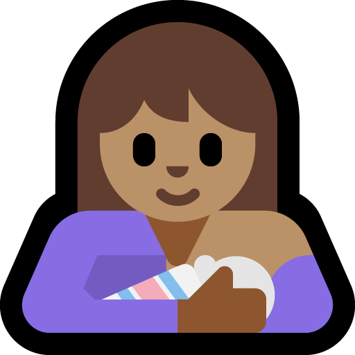 breast-feeding: medium skin tone — Microsoft