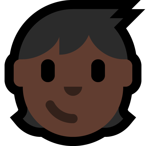 child: dark skin tone — Microsoft