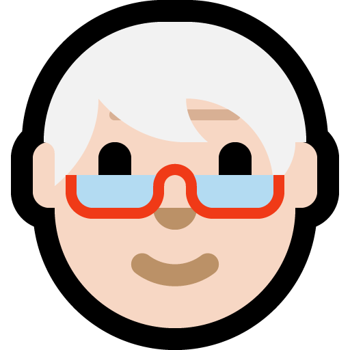 older person: light skin tone — Microsoft