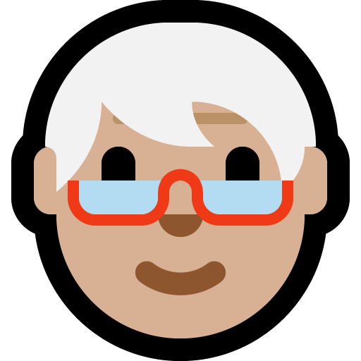 older person: medium-light skin tone — Microsoft