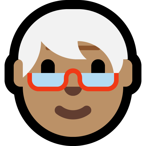 older person: medium skin tone — Microsoft