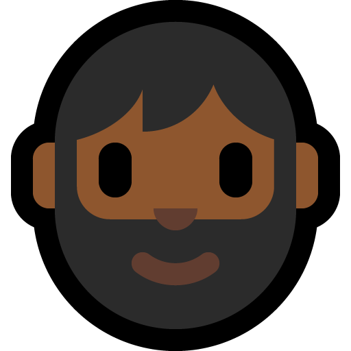 person: medium-dark skin tone, beard — Microsoft