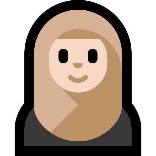 woman with headscarf: light skin tone — Microsoft